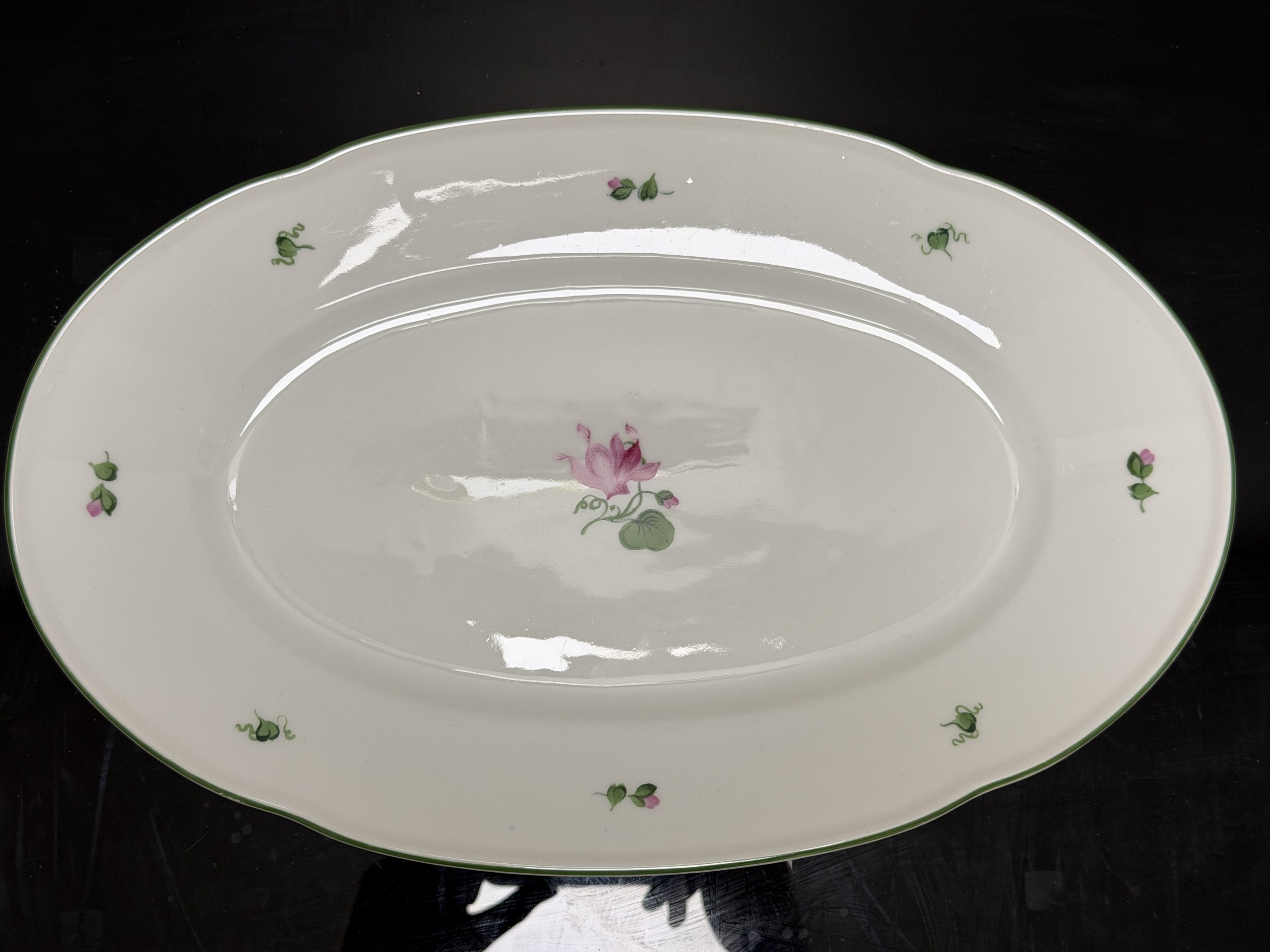 Augarten Wien Hand-Painted Porcelain 15″ Oval Serving Platter – Pattern #6043 - Image 2