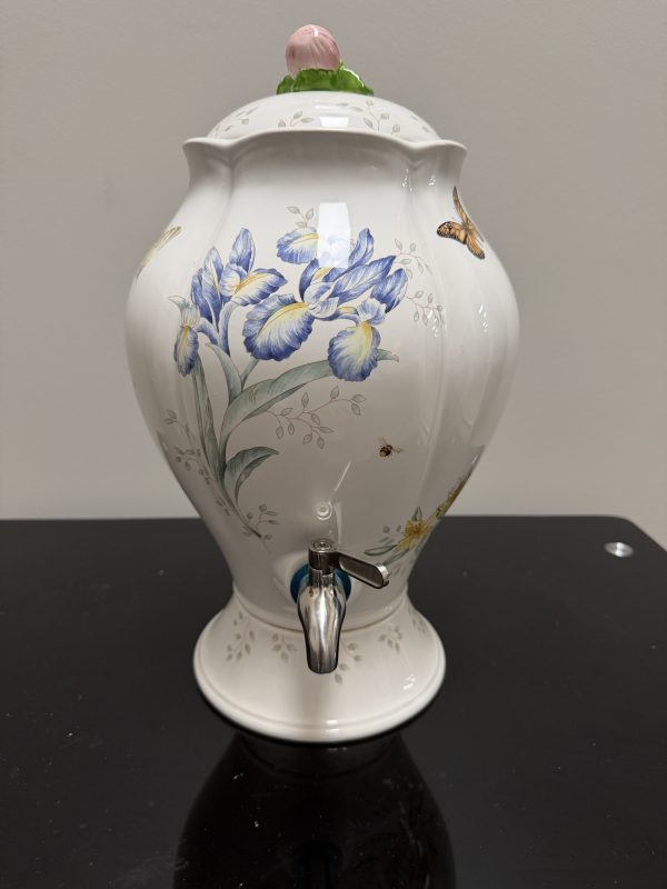 Lenox Butterfly Meadow 6.5 QT Ceramic Beverage Dispenser with Lid & Spigot