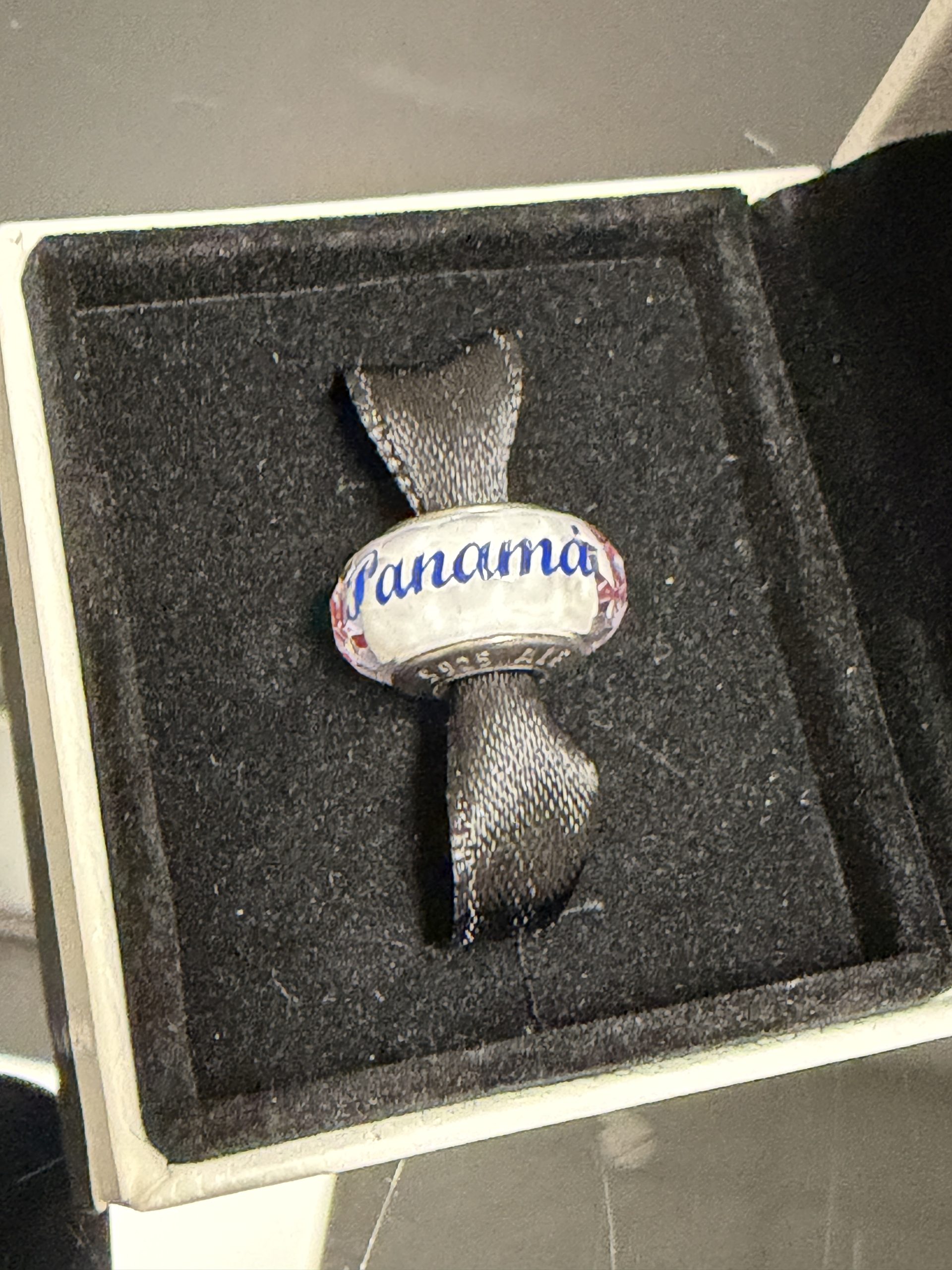 Authentic Pandora Panama 2017 Exclusive Murano Glass Charm S925 ALE Silver Core Box - Image 2