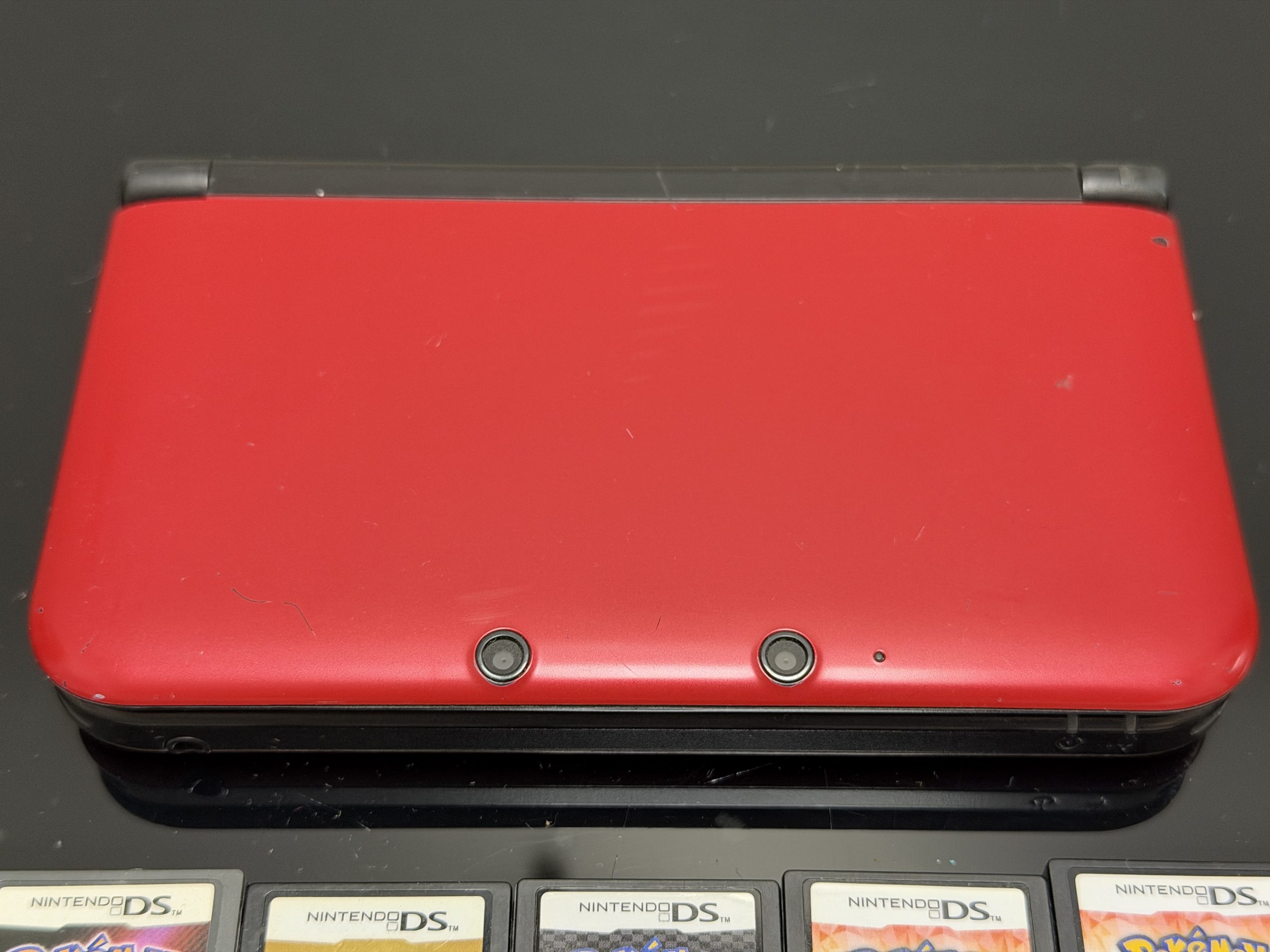 Nintendo 3DS XL Red/Black Console + 5 Pokémon Games Bundle (Tested Works) - Image 3
