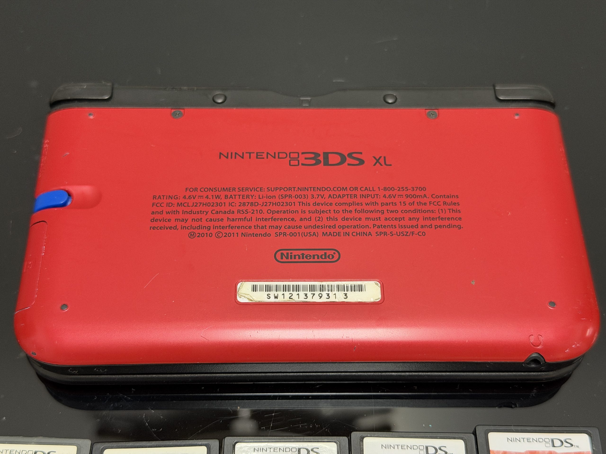 Nintendo 3DS XL Red/Black Console + 5 Pokémon Games Bundle (Tested Works) - Image 4