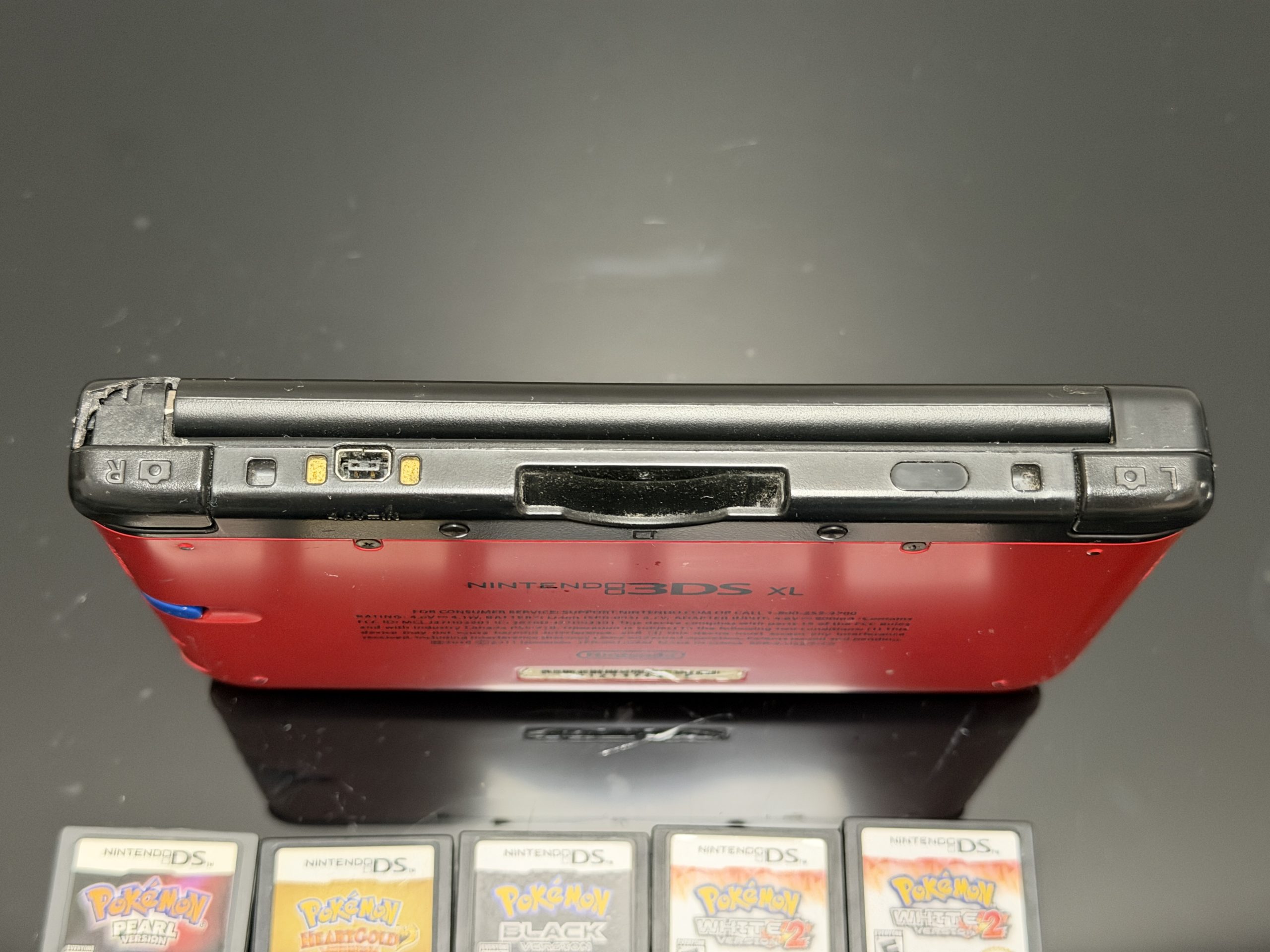 Nintendo 3DS XL Red/Black Console + 5 Pokémon Games Bundle (Tested Works) - Image 5
