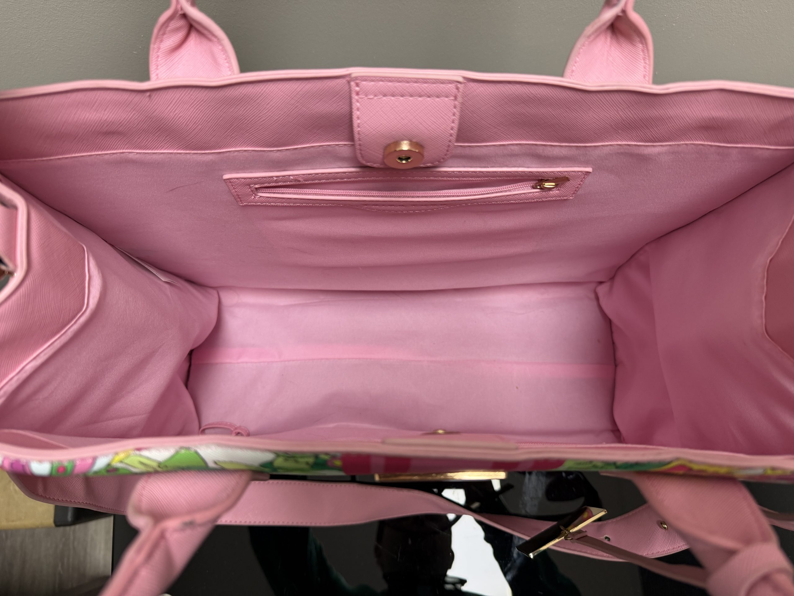 Trina Turk Vibrant Butterfly & Floral Print Tote Bag / Crossbody - Image 3