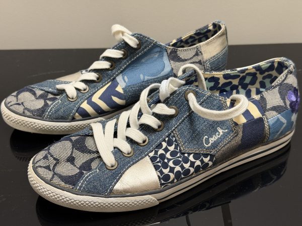 Vintage Coach Tonya Denim Patchwork Sneakers - Women's Size 8M (A1267 / F0007)