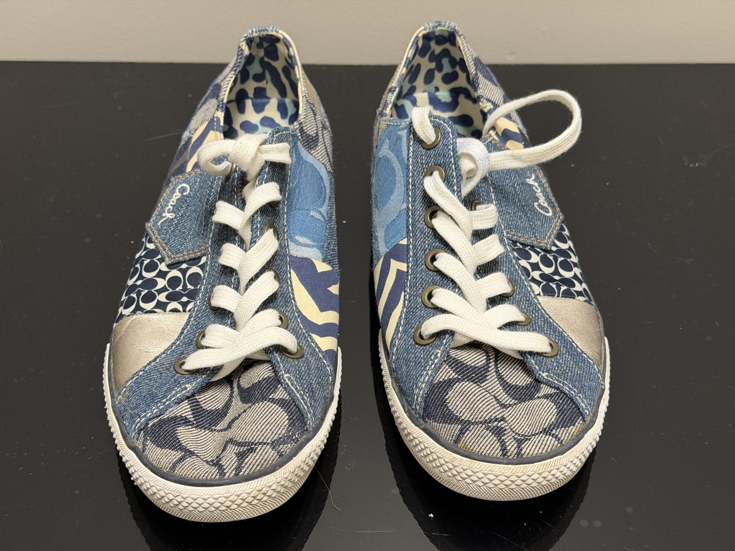 Vintage Coach Tonya Denim Patchwork Sneakers – Women’s Size 8M (A1267 / F0007) - Image 2