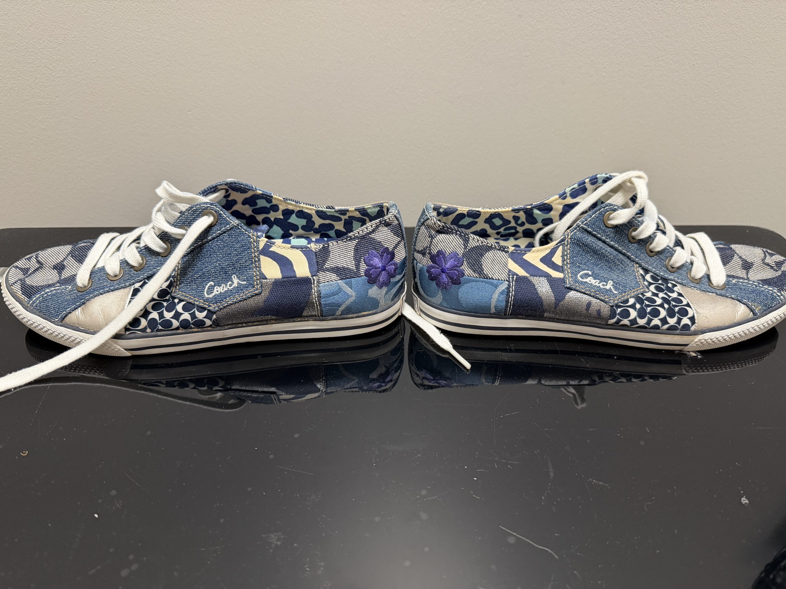 Vintage Coach Tonya Denim Patchwork Sneakers – Women’s Size 8M (A1267 / F0007) - Image 4