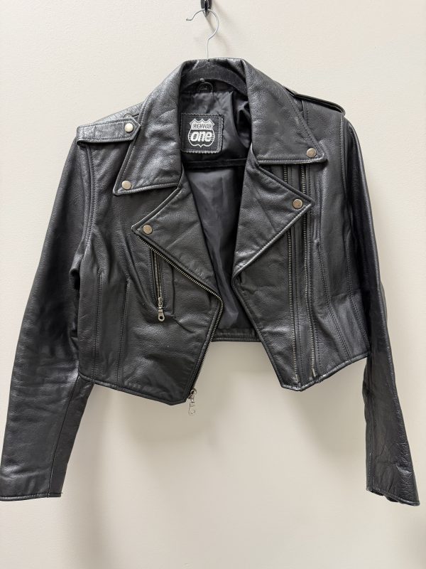 Vintage Highway One Cropped Leather Biker Jacket – Size Medium
