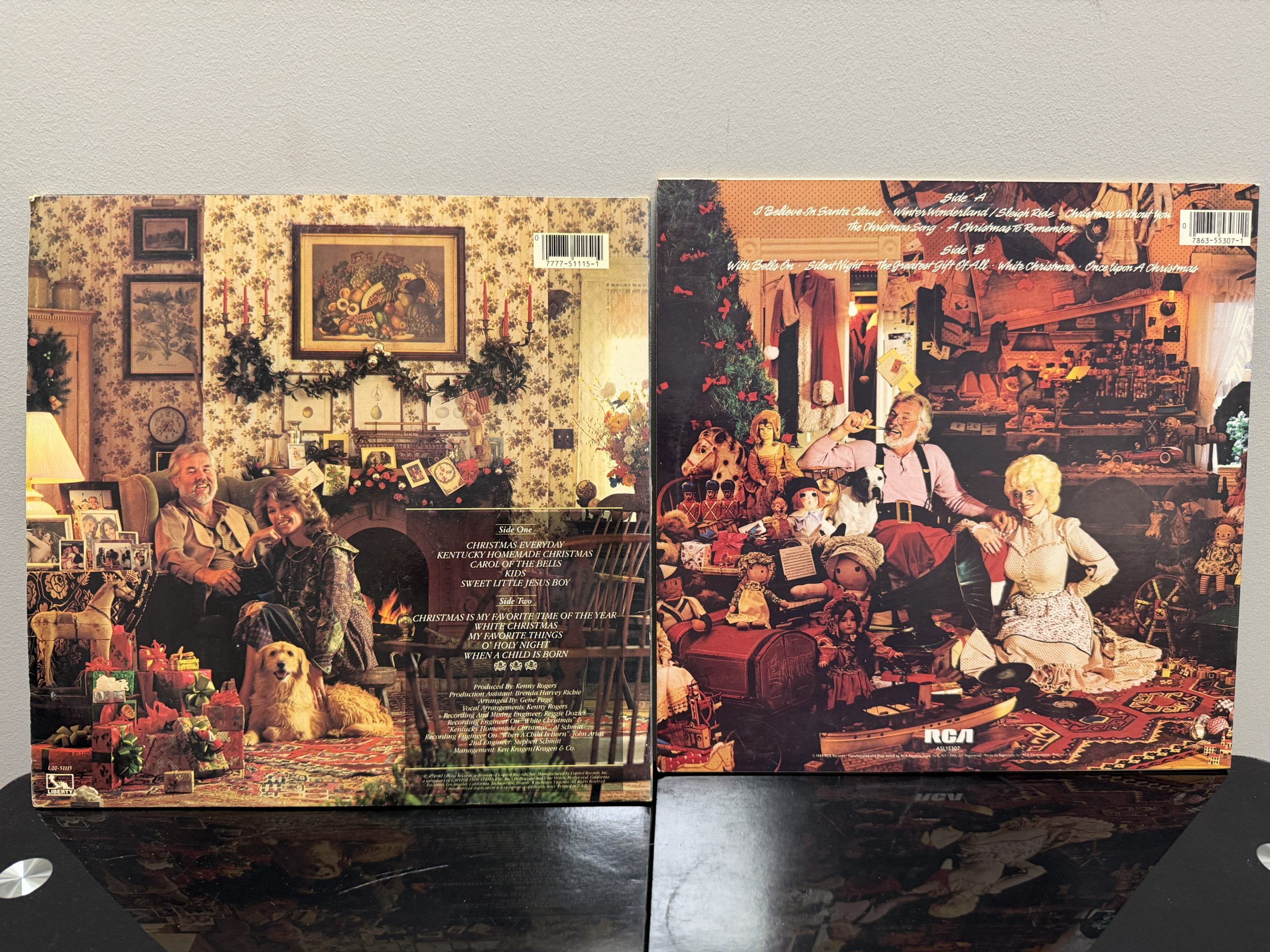 Vintage Christmas Vinyl LP Lot: Kenny Rogers & Dolly Parton Holiday Albums (1981 & 1984) - Image 4